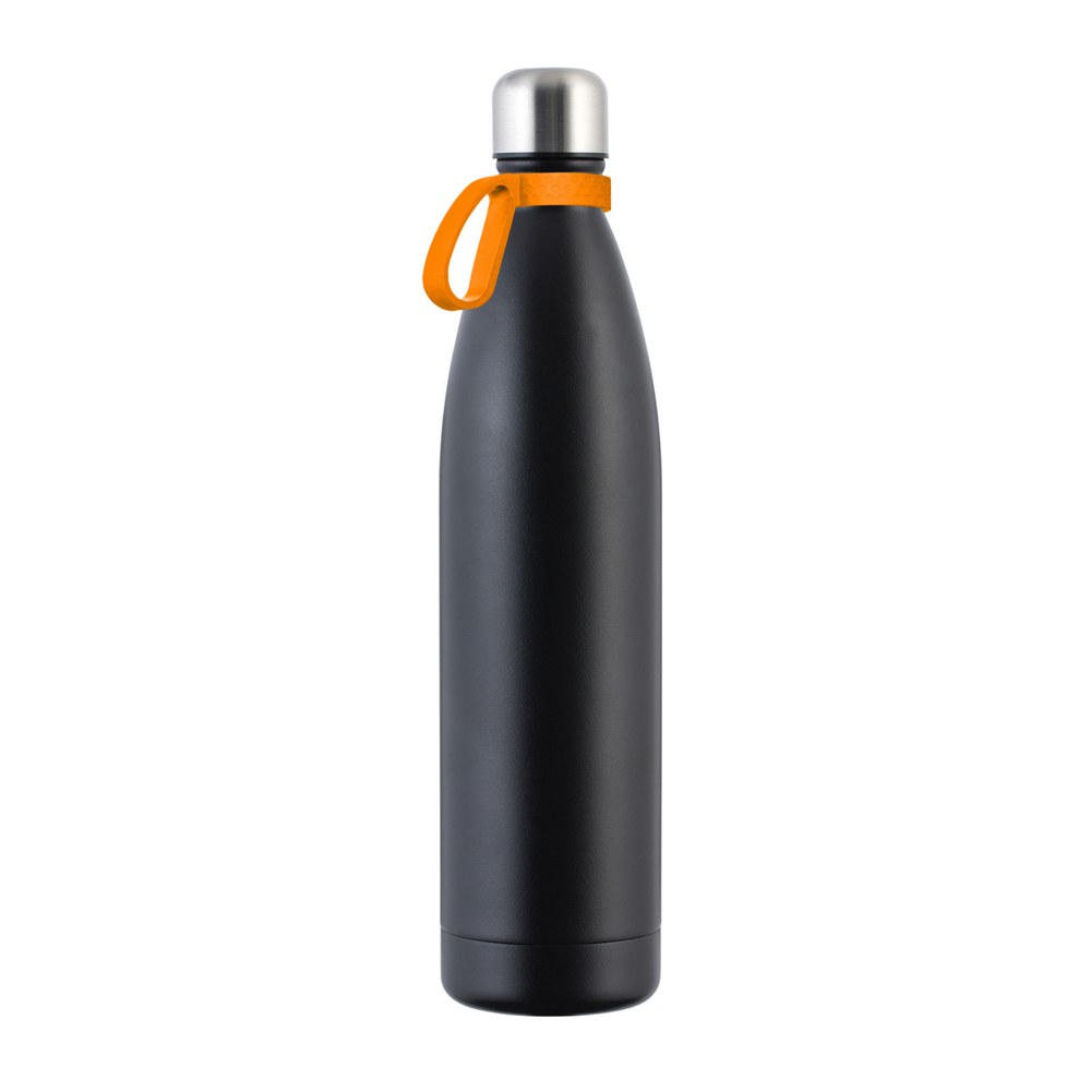 Thermotrinkflasche RETUMBLER-NIZZA XXL - orange, schwarz, silber