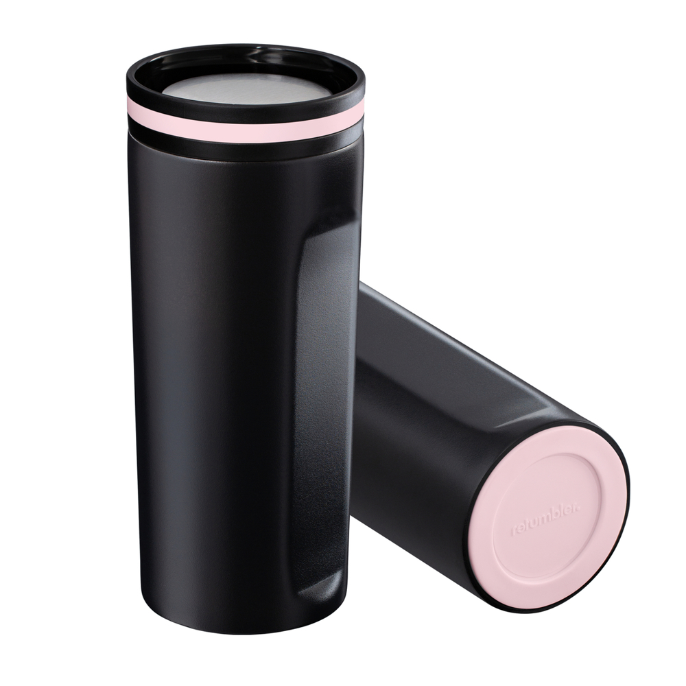 Thermobecher RETUMBLER-mySTEELONE - hellmagenta, rose, schwarz, silber, weiß