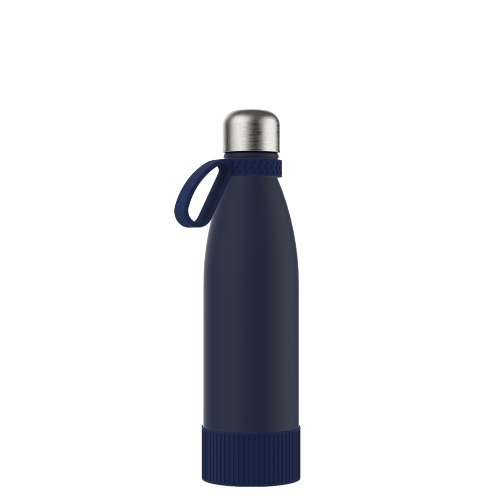 Thermotrinkflasche RETUMBLER-NIZZA - dunkelblau, marineblau, silber