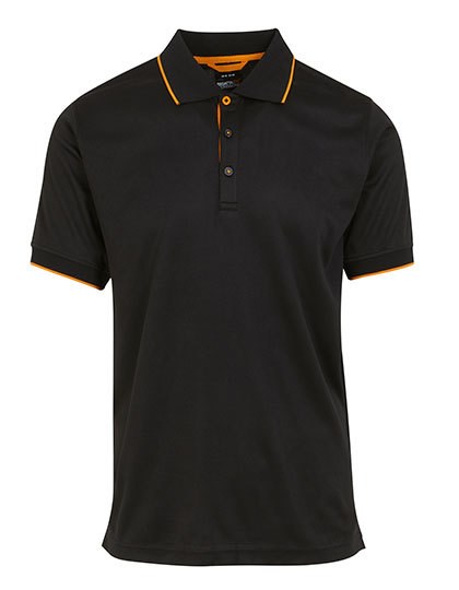 Regatta Professional - Navigate Short Sleeve Polo - Black, Orange Pop