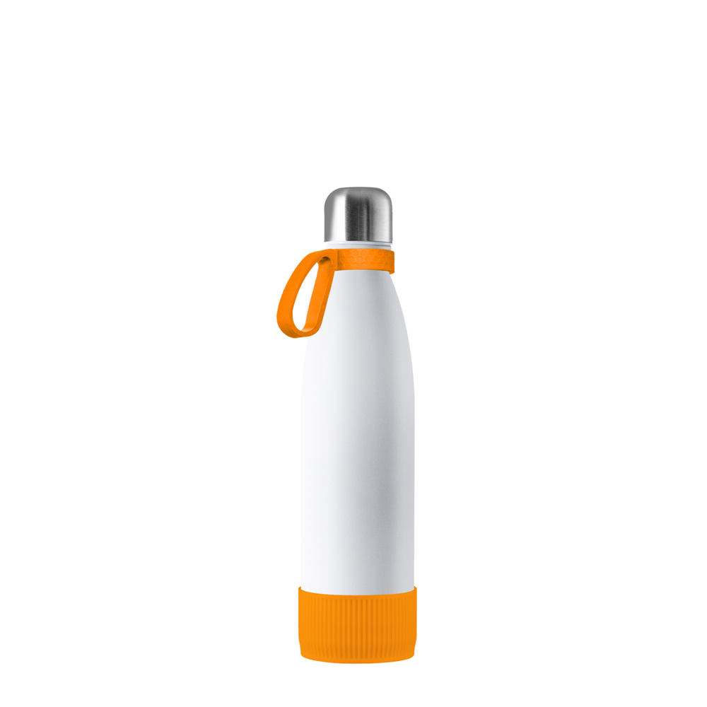 Thermotrinkflasche RETUMBLER-NIZZA - silber, weiß, orange